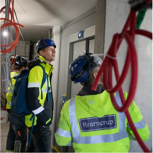 Elinstallation av Kvarnerup på ett projekt